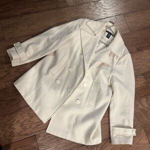 New York & Company Off-White Peacoat